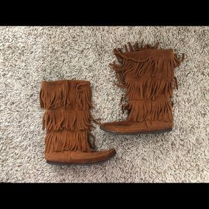 Chestnut Indian Fringe Boots